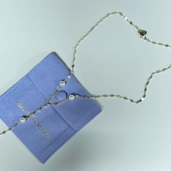 Melinda Maria Gold Necklace with Pearls - Picture 1 of 6